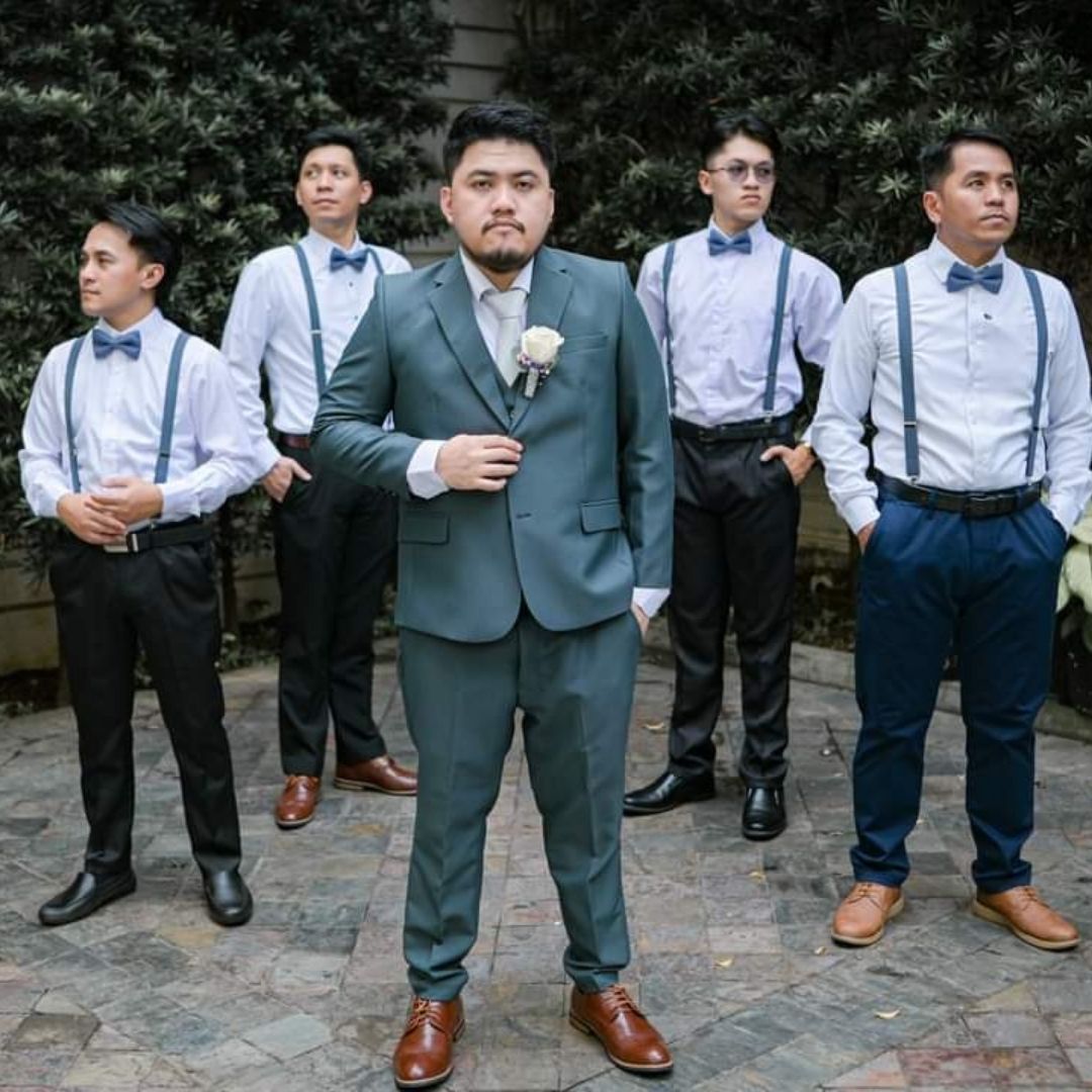 Camille and husband's wedding attire