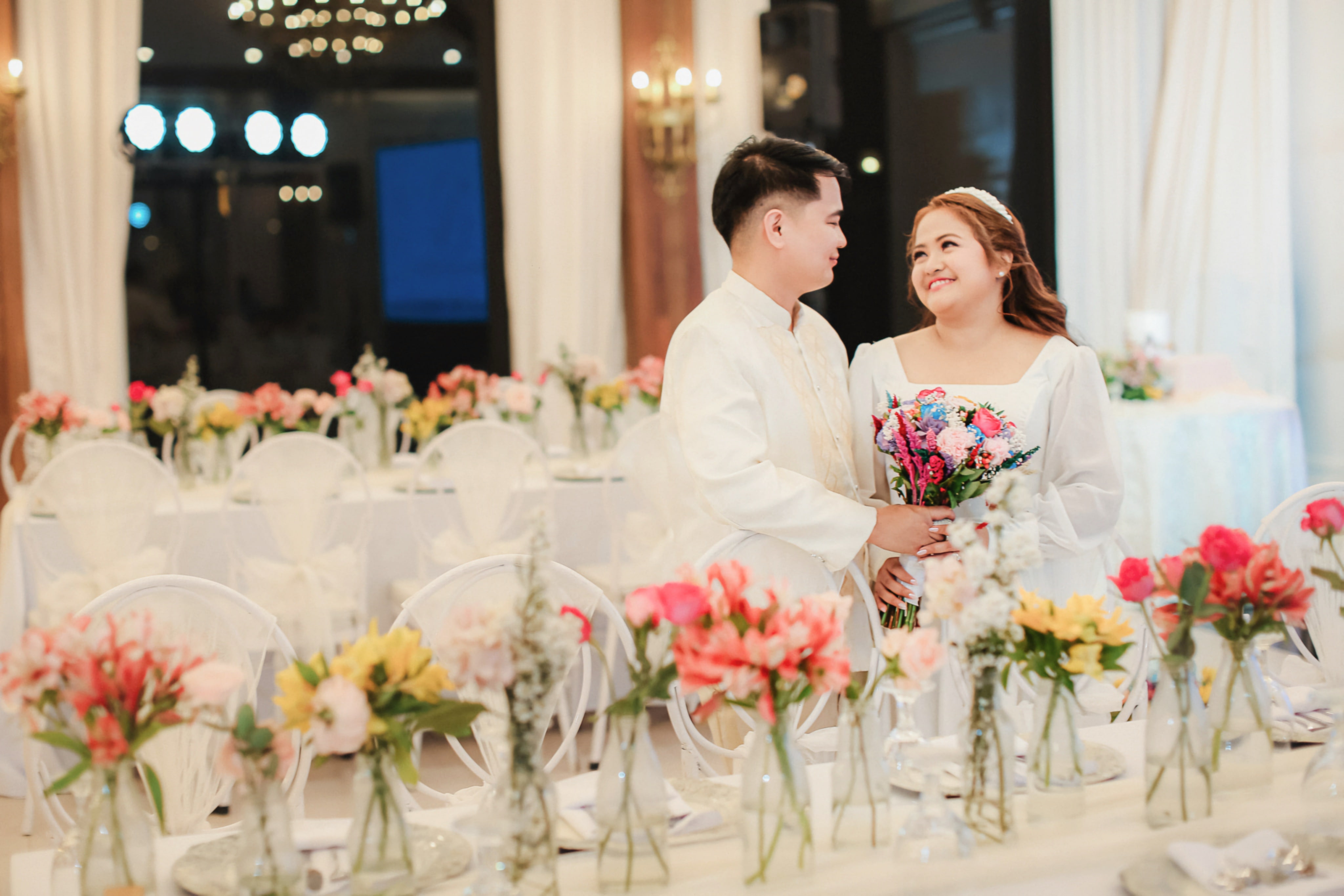 Joannah and her husband at the reception