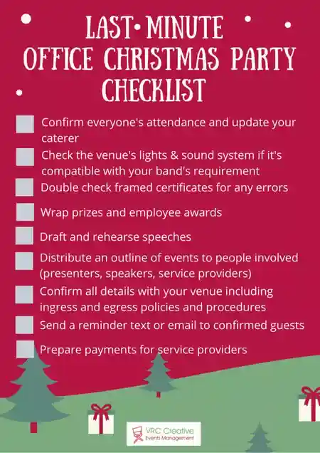 Last Minute Christmas Party Checklist | Wedding and Debut - Before I Do ...